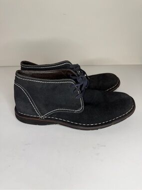 John Varvatos Men’s Size 8M Chukka Ankle Boots Desert Black Suede casual dress